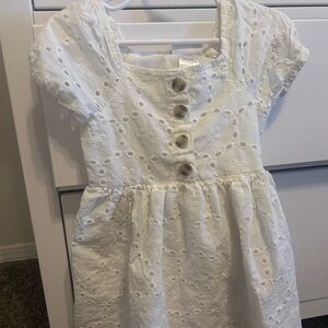 Adorable white eyelet kids dress
